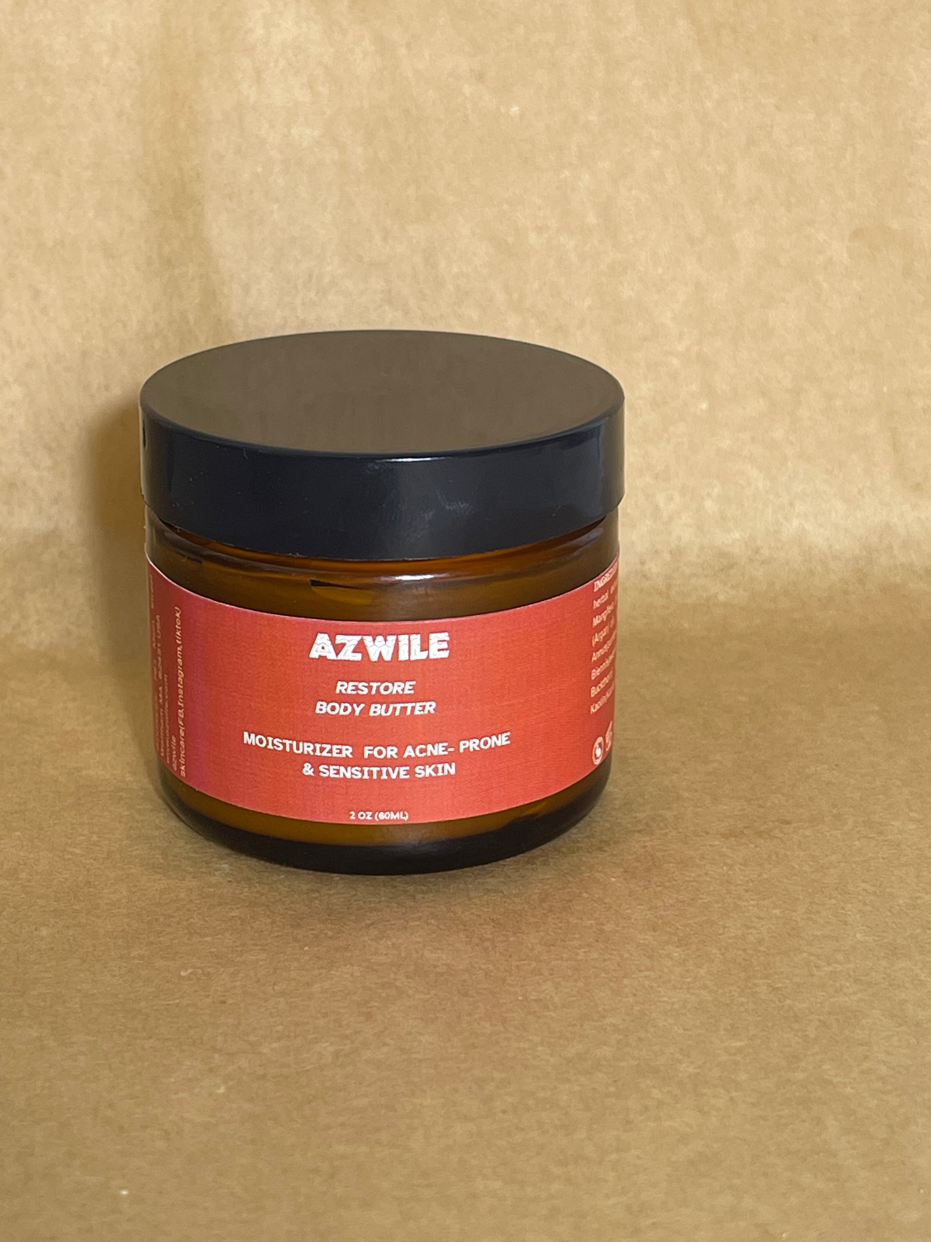 Restore Body Butter | Hydration and Relief for Acne-prone skin and Sensitive skin | Gentle skin care | Soothes eczema | Heals acne | Soothes Psoriasis | Eczema skin care | Natural Skincare | Organic Skincare